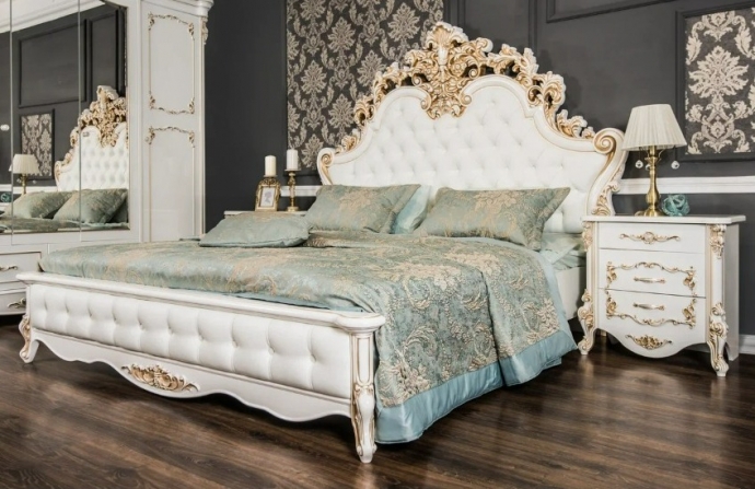 Кровать Флоренция белый перламутр глянец(1800*2000)