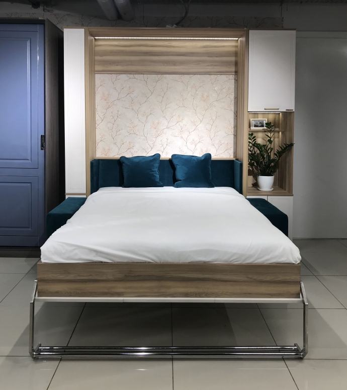 Вертикальная кровать трансформер с диваном от PROmebel